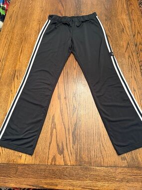 Nike Track Pants Youth Large 12 14 Black Stripe Wide Leg fit women sml